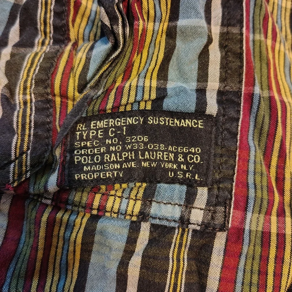 Polo Ralph Lauren Mens Plaid Cargo Shorts 38 Color Military Type C-1 Utility